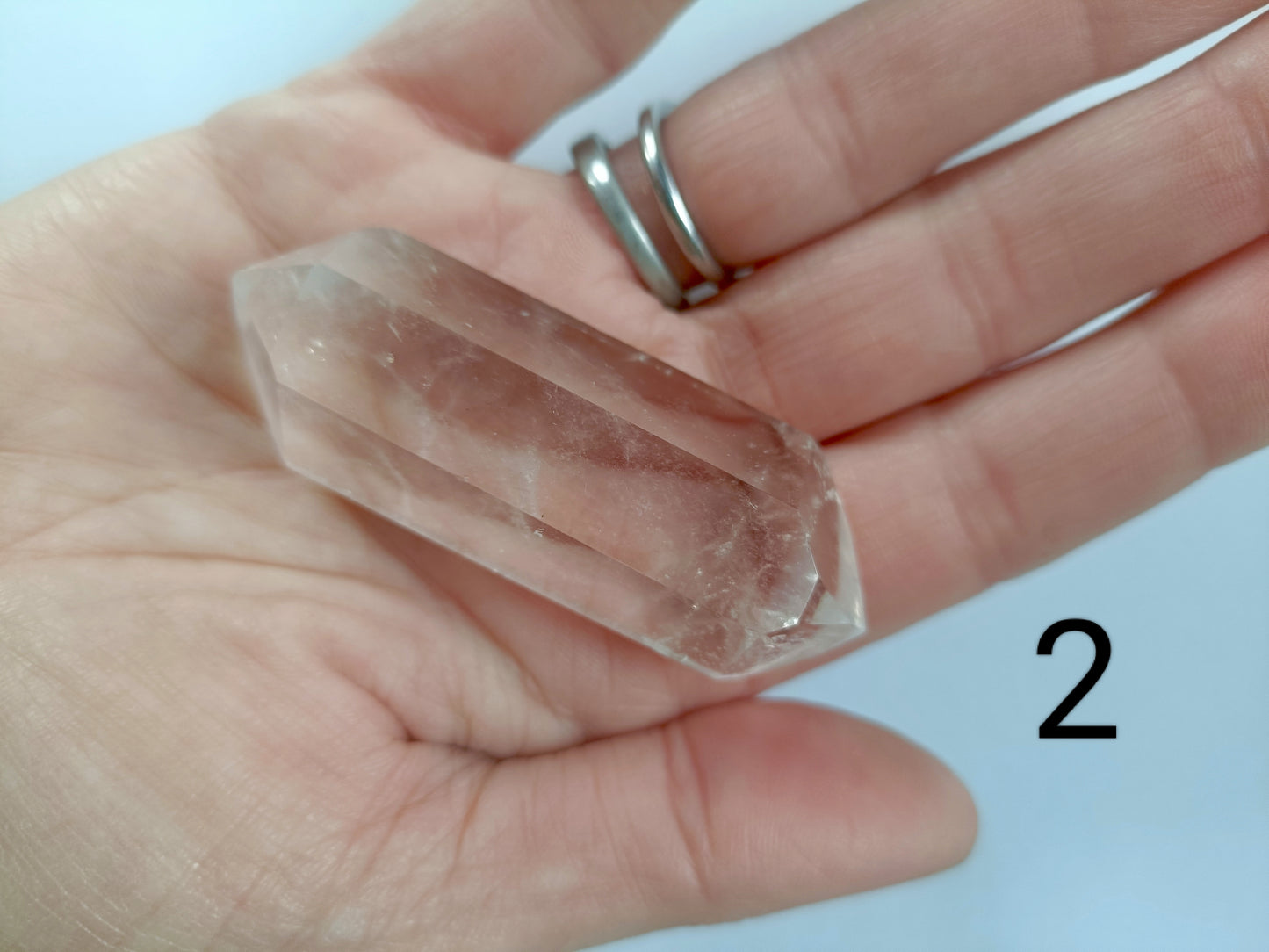 Natural Clear & Smoky Quartz Double Terminated Points