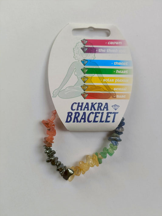 Chakra Crystal Chip Bracelet