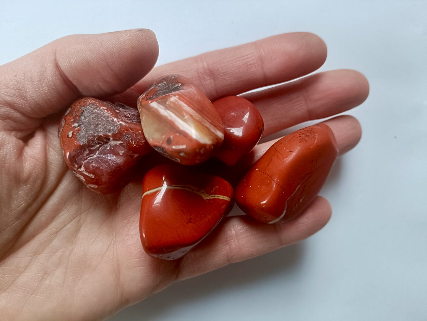 Carnelian tumbled stones