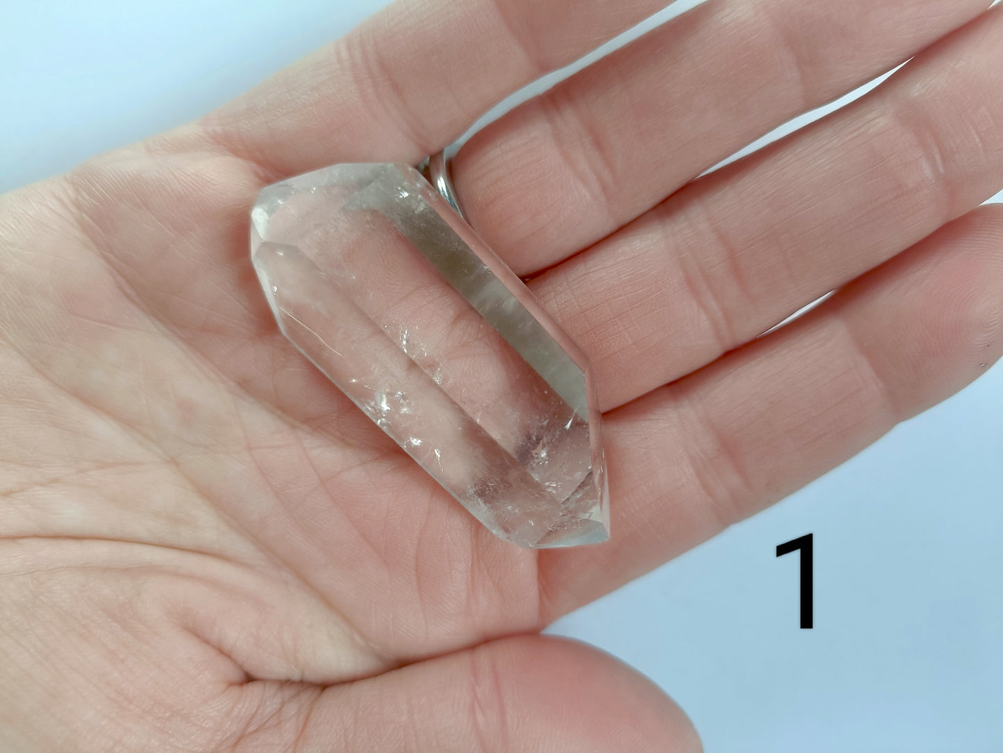 Natural Clear & Smoky Quartz Double Terminated Points