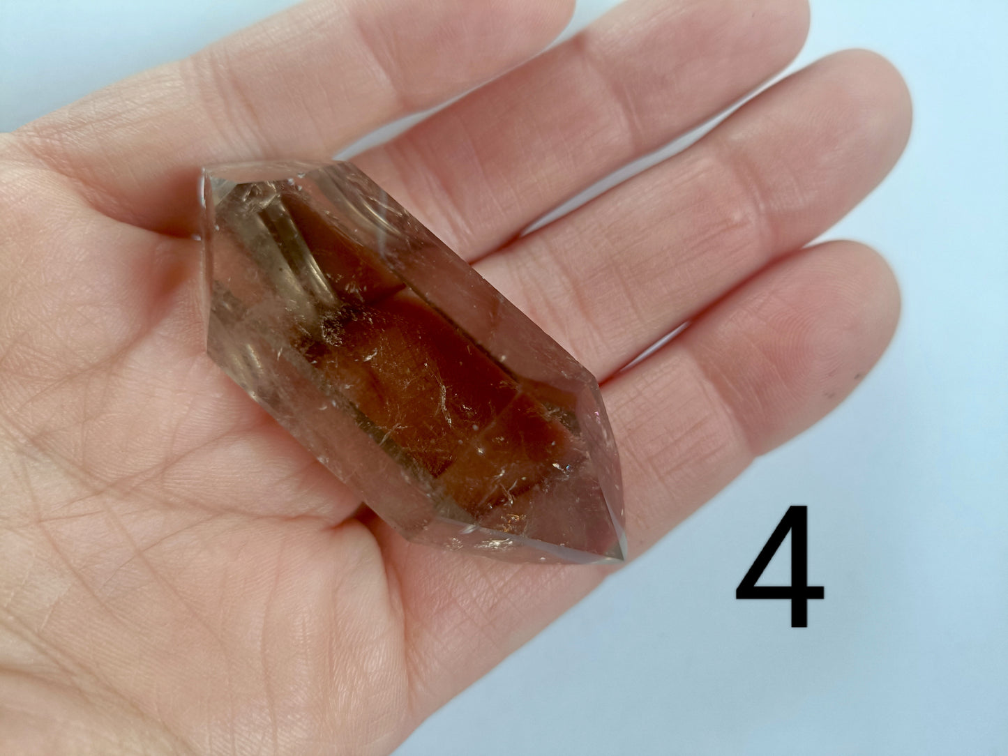 Natural Clear & Smoky Quartz Double Terminated Points