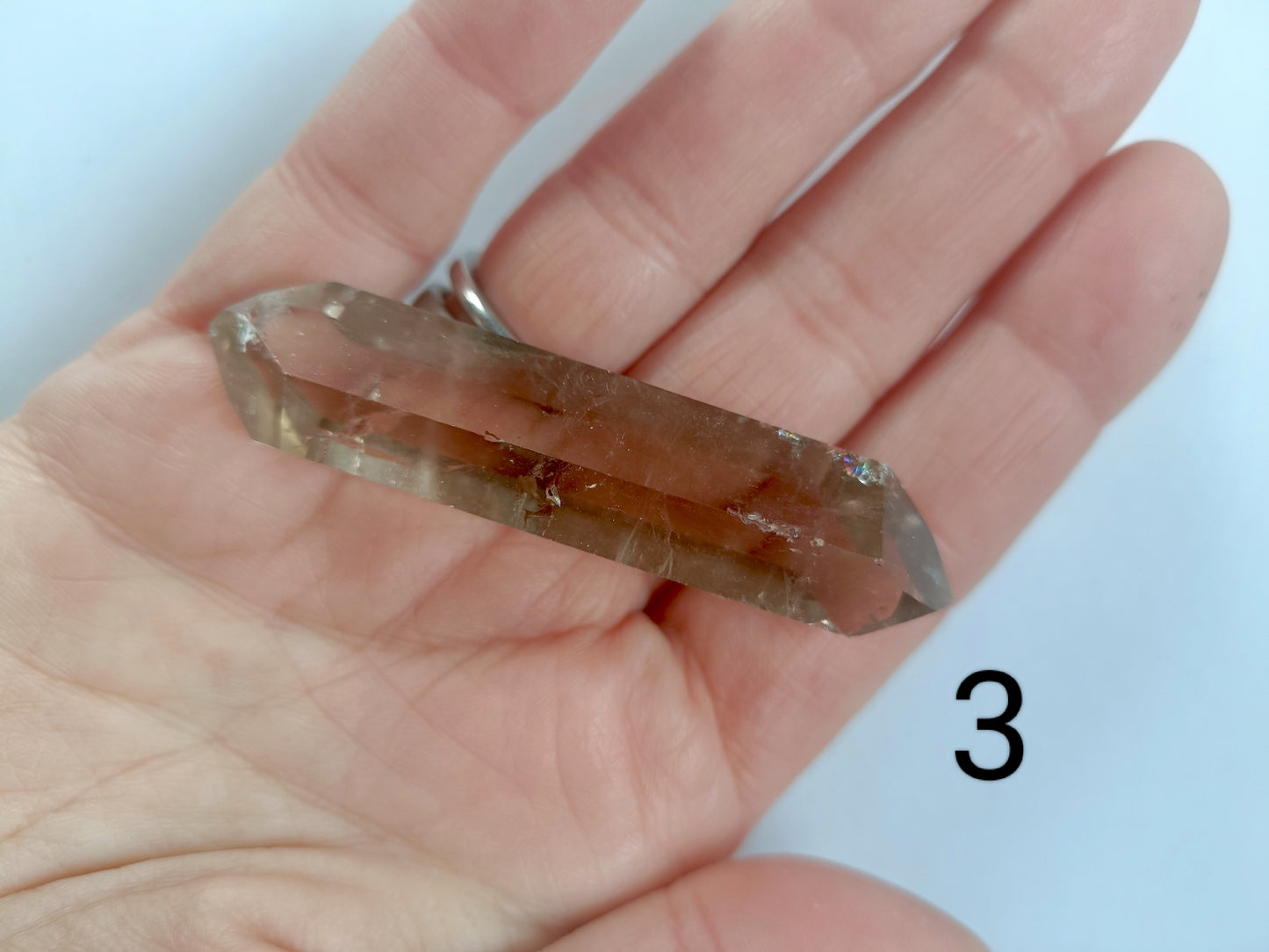 Natural Clear & Smoky Quartz Double Terminated Points